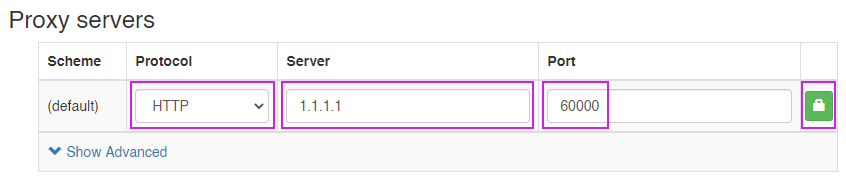 Configuring proxy